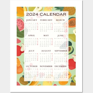 2024 fruits wall calendar Posters and Art